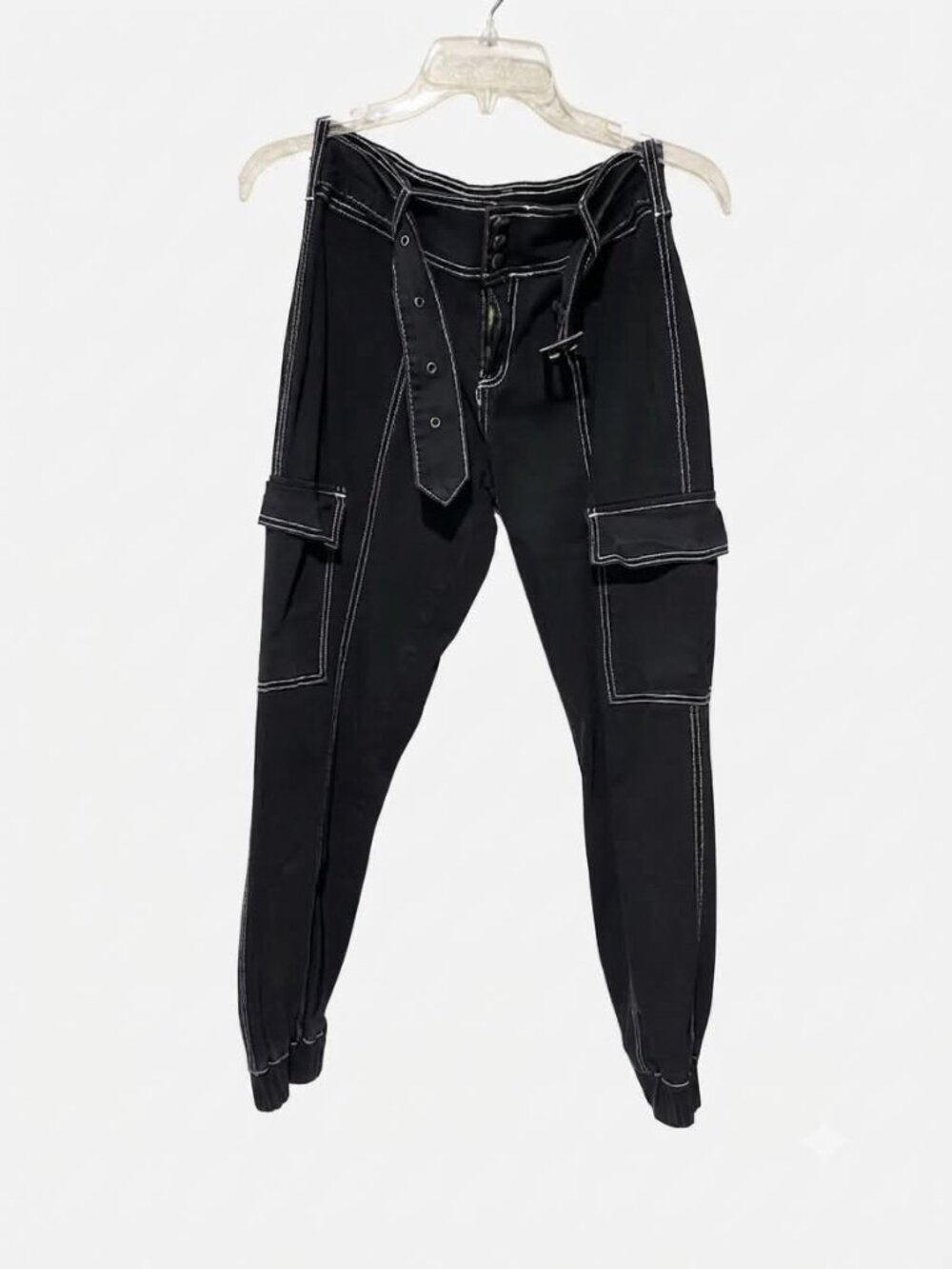 Street-Ready Contrast Cargo Joggers - Picture 2 of 7